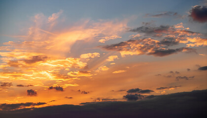 Fototapeta na wymiar Beautiful sunset sky. Nature sky backgrounds