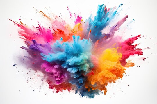 color powder explode colorful illustration