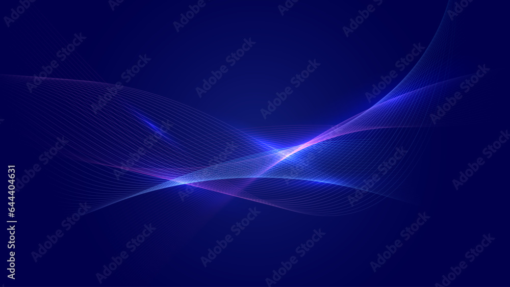 Aufkleber modern abstract glowing wave background. dynamic flowing wave lines design element. futuristic techn