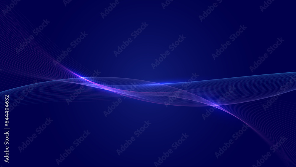Aufkleber modern abstract glowing wave background. dynamic flowing wave lines design element. futuristic techn