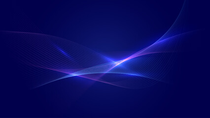Modern abstract glowing wave background. Dynamic flowing wave lines design element. Futuristic technology and sound wave pattern. Vector EPS10.
