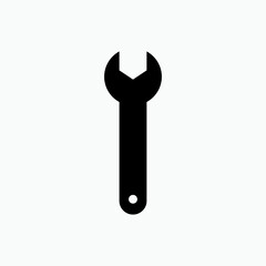 Wrench Icon. Repair, Setting. Mechanics, Maintenance Symbol for Design, Presentation, Website or Apps Elements  – Vector.      