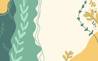 Naklejka premium Flat abstract doodle background 
