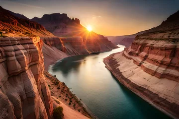 Fotobehang grand canyon sunset © sharoz arts 