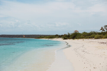 Tropical beach in paradise caribbean