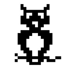 Fototapeta premium pixelated owl