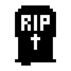 pixelated grave