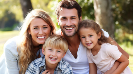 Fototapeta premium Happy Family in the Park