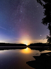 Milky Way Galaxy Over The Lake - 644412837