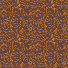 Seamless vector pattern with chaotic line shapes 