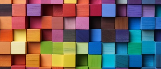 Spectrum of Stacked Multicoloured Wooden Blocks
