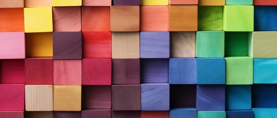 Spectrum of Stacked Multicoloured Wooden Blocks