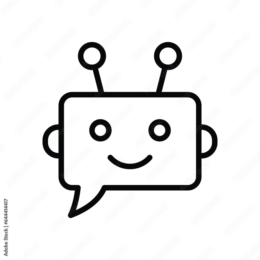 Poster chatbot vector chat bot icon chat robot sign
