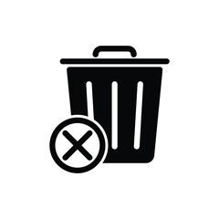 Trash bin   - vector icon garbage sign