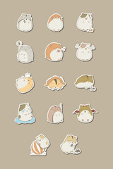 Cute Hamster Pose Sticker Pack