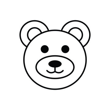 bear icon vector cartoo cute bear sign 