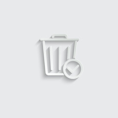 Trash bin   - vector icon garbage sign