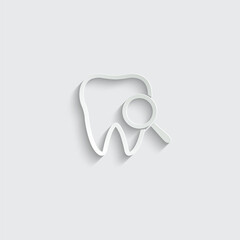 tooth check up icon vector dentist  dental clinic
