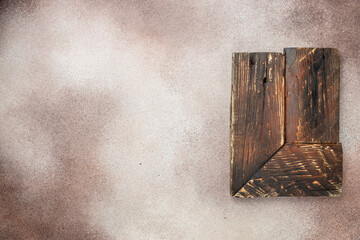 rustic style, wooden cutting board. culinary background, top view