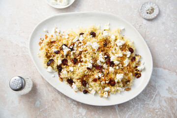 Couscous with cranberry and Feta cheese