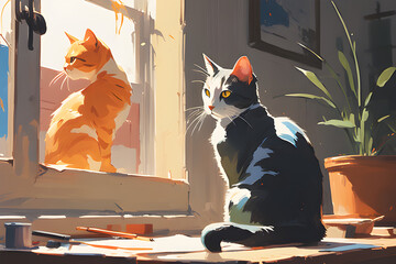 Draw me a drawing cat.
Generative AI