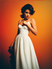 Fototapeta premium portrait of a woman in dress