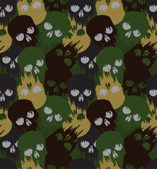 skull camouflage Vector pattern for Textile design trendy camouflage military pattern