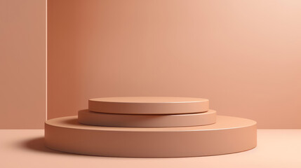 Obraz premium Modern background platform with pink glass podium. Background vector 3d rendering crystal modern podium platform. stand show cosmetic product. Stage showcase on pedestal modern 3d studio platform