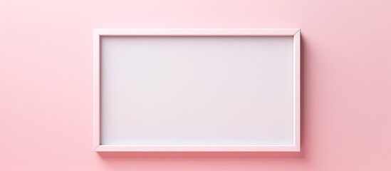 Picture frame on a isolated pastel background Copy space with path for cutting