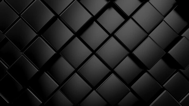 Background of Animated Cubes. Abstract motion, loop, two color, 3d rendering, 4k resolution
