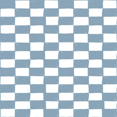 Seamless Repeat Vector Irregular Hand Drawn Doodle Checkerboard Check Grid Pattern Geometric