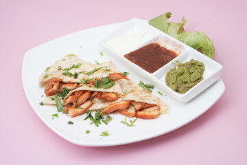 wrap quesadilla with dips