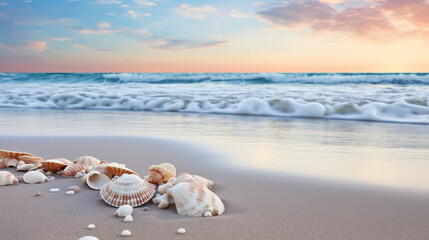 Obraz na płótnie Canvas Beach background, beach landscape, tropical nature scene, blue sky, summer vacation concept