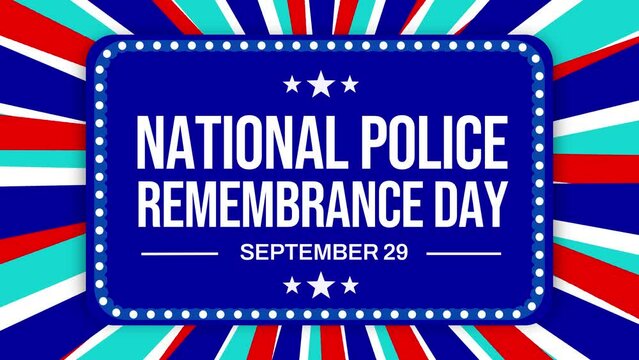 September 29 is observed as National Police Remembrance day, 4K Animation wallpaper with colorful shapes