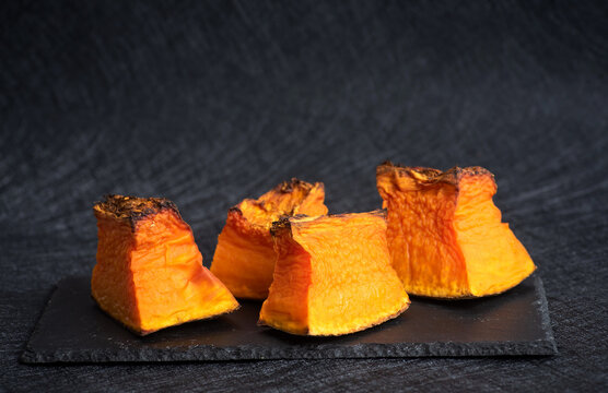 A few slices of roasted pumpkin