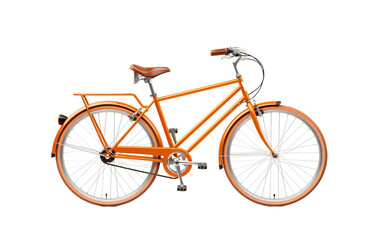 Bicycle Isolated on Transparent PNG Background, rendering. Generative AI