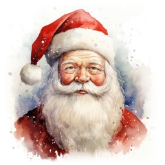 Santa Claus Clipart in Watercolor Painting, Perfect for Christmas Creative Projects