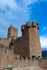 vista del bonito castillo Javier en Navarra, España