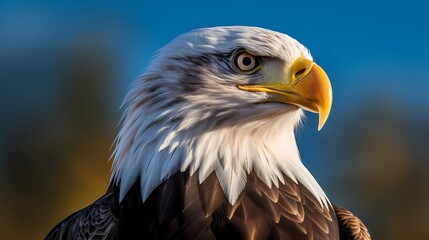 Obraz premium face of a Bald eagle, Generative AI