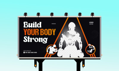 Street dynamic banner, horizontal Billboard template background black
