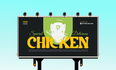 Fast food restaurant menu social media marketing web banner template design. Pizza, burger & healthy food business online promotion flyer with abstract background, logo & icon.