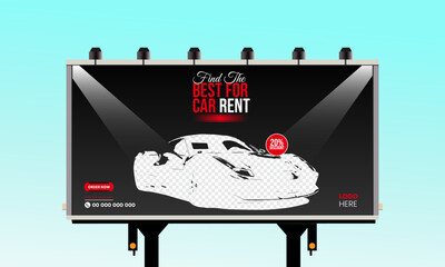 Billboard design, multipurpose banner template for posting photos and text, graphic background vector