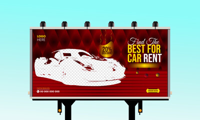 Billboard design, multipurpose banner template for posting photos and text, graphic background vector