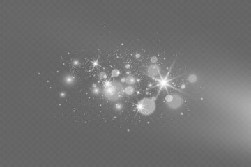 Brilliant dust vector shine. Glittering shiny ornaments for background. Vector illustration.	
