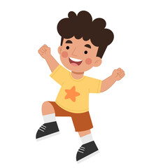 Fototapeta premium happy boy illustration