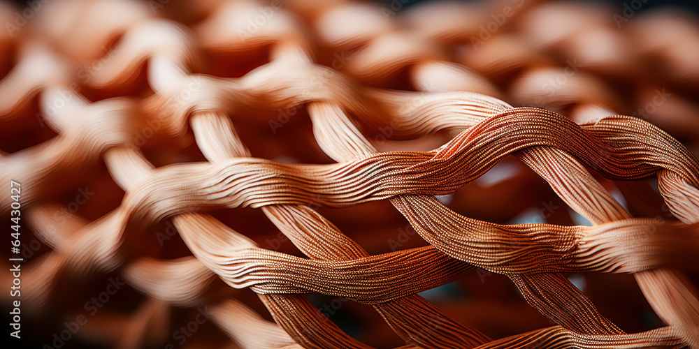 Poster weave wonder: intricate mesh design on rustic fabric background