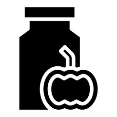 Obraz premium pumpkin juice glyph