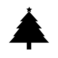 Christmas tree silhouette icon