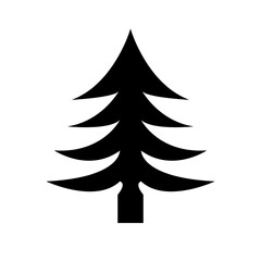 Christmas tree silhouette icon