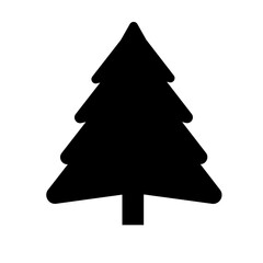 Christmas tree silhouette icon